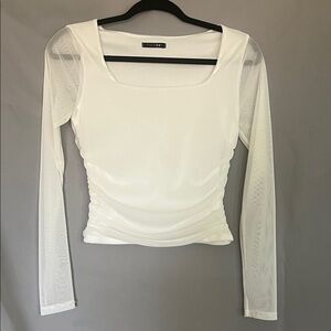 Papermoon White Long Sleeve Top